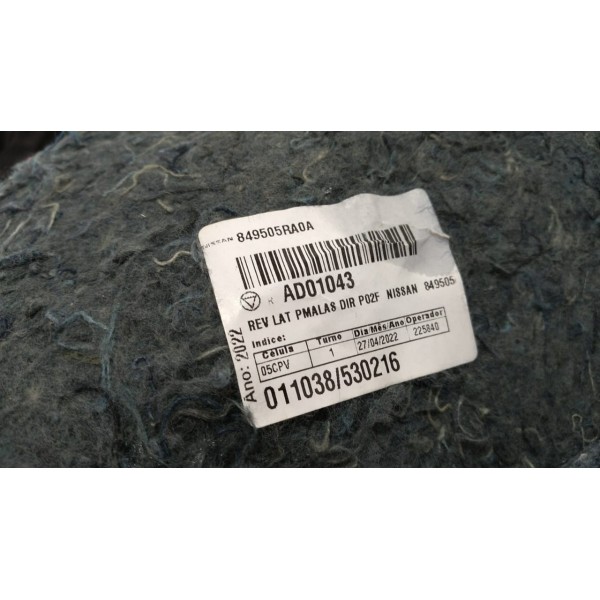 Forro Porta Malas Dire Nissan Kicks 2020/21 849505ra0a *048