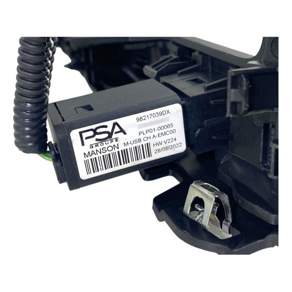 Acabamento Console Central Usb Peugeot 208 2022