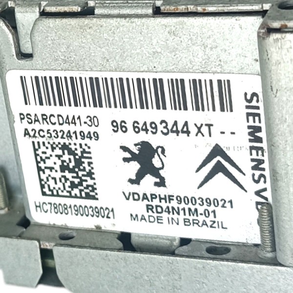 Rádio Cd Mp3 Player Peugeot 307 2007 A 2012
