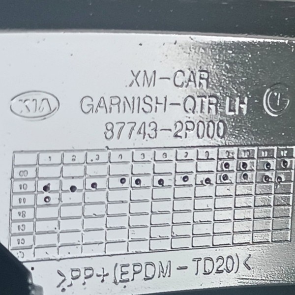 Acabamento Paralama Traseira Esquerda Kia Sorento 2.4 2012