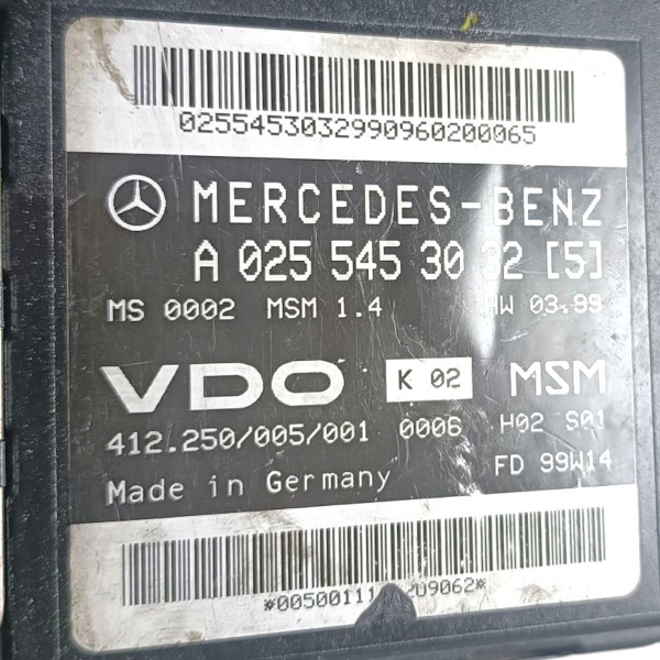 Módulo Injeção Eletrônica Mercedes Classe A160 1995 A 2005