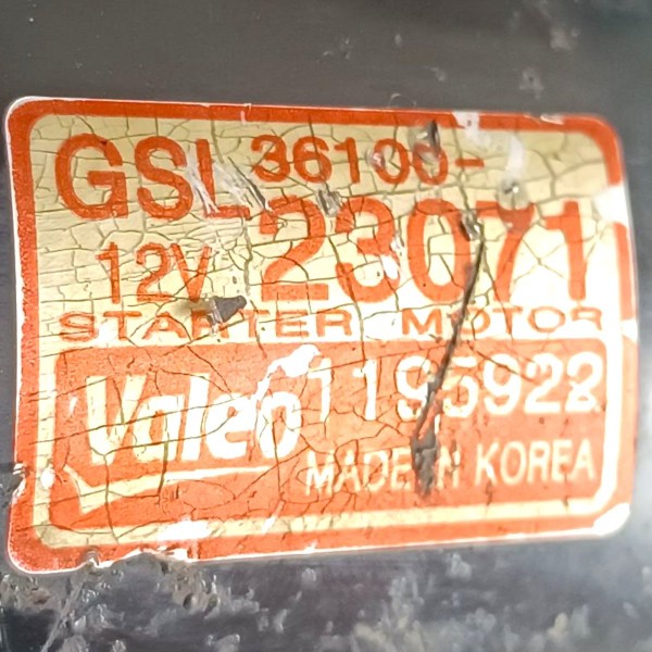 Motor De Arranque Partida Hyundai I30 2.0 2009 2010 A 2012