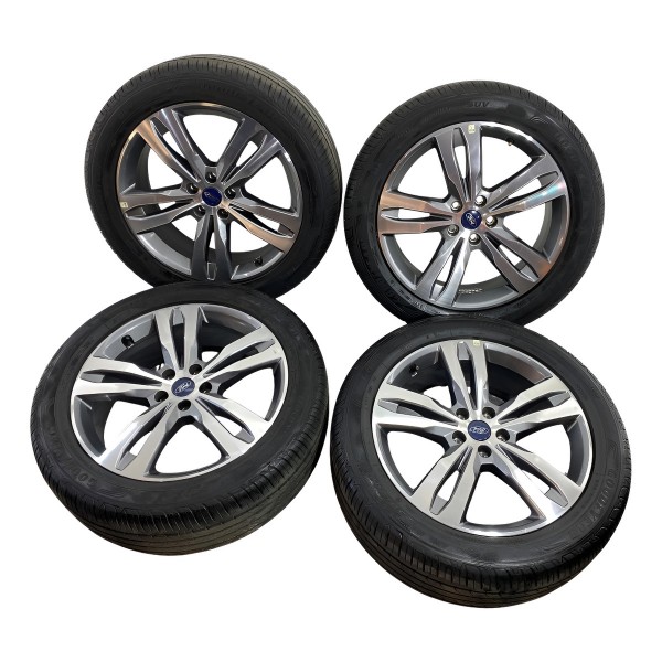 Jogo Roda Pneu Aro 19 235/50 Ford Territory 2024 2025 Prateado