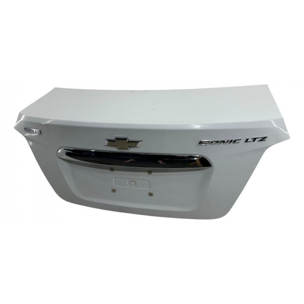 Tampa Traseira Malas Gm Sonic 2012 A 2014 Branco