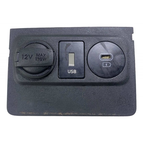 Moldura Entrada Carregador Usb Acendedor Hb20 2023 2024