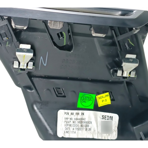 Difusor Ar Condicionado Direito Peugeot 208 2021 2022 A 2024